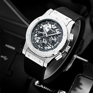 Amazon.com: TIMEMATRIX Men's Planet 316L Stainless Steel Case